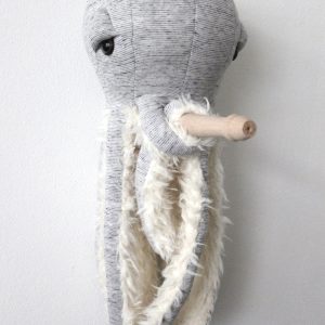 La petite pieuvre Gran Pa - Peluche en tissus cousue main – Image 1
