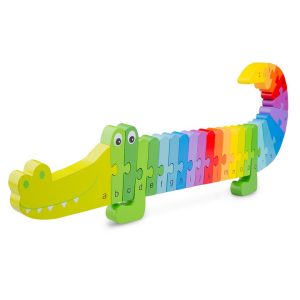 Puzzle Alphabet Crocodile en bois – 26 lettres dès 3 ans – Image 1