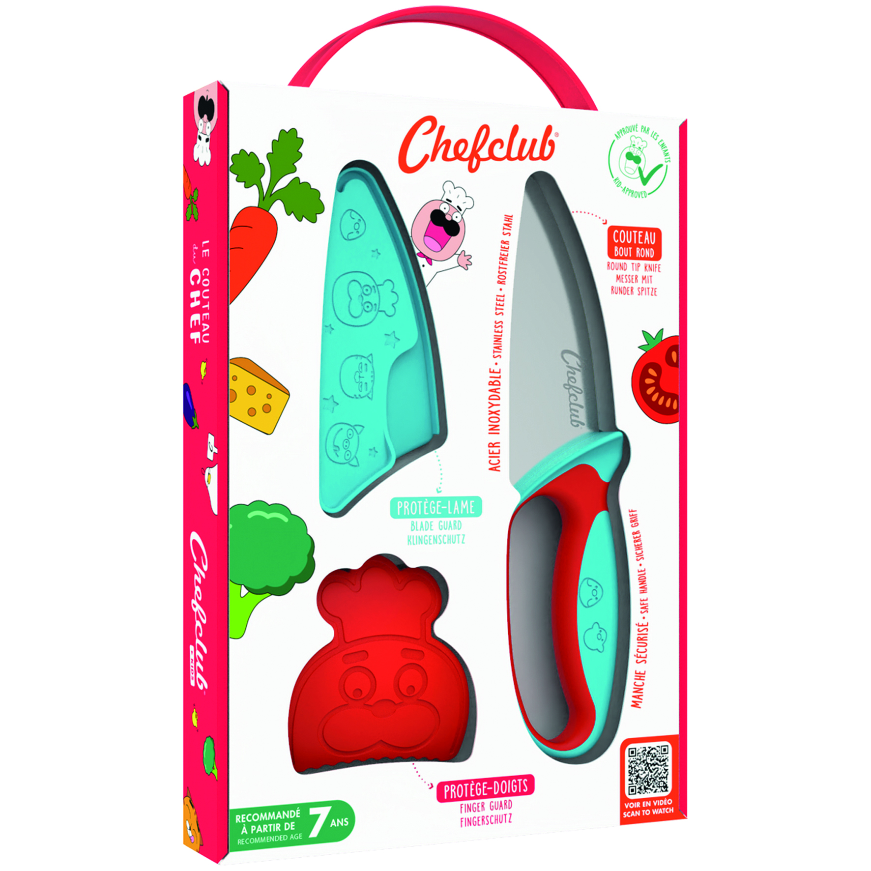 Couteau bleu/rouge Chefclub Kids – Image 5