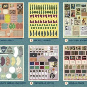 Découpes de maison de poupée DIY pour enfants - Salon et chambre (échelle 1:12) – Image 2