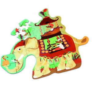 Puzzle éléphant contour, 37 pieces,  50x48.5x0.25cm – Image 2