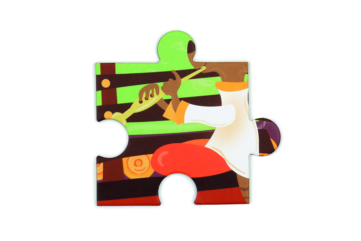 Puzzle éléphant contour, 37 pieces,  50x48.5x0.25cm – Image 3