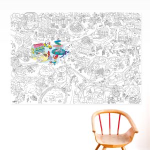 Poster géant à colorier - Animal city – Image 5