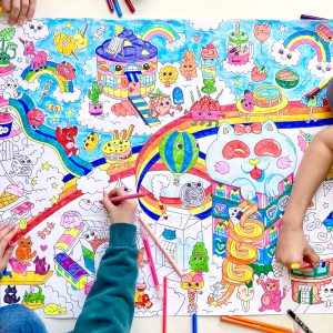 Poster géant à colorier 70 x 100cm - Kawaï – Image 6