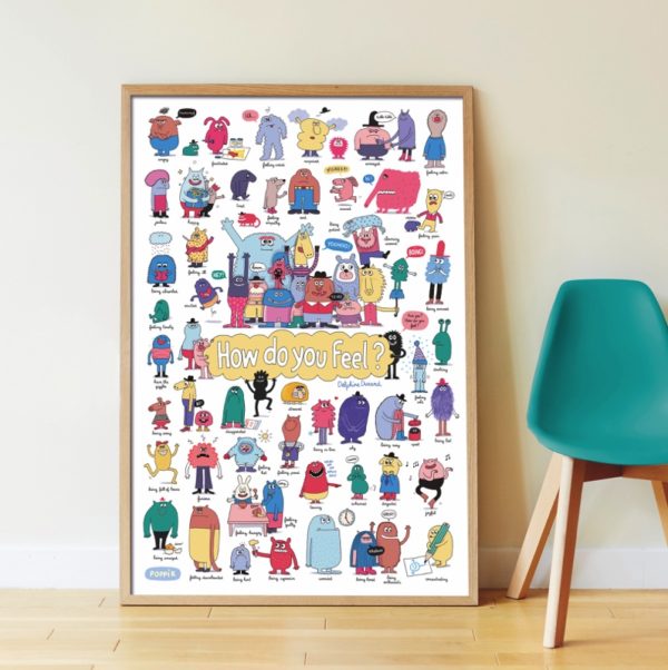 Nos émotions - Poster pédagogique + 43 stickers