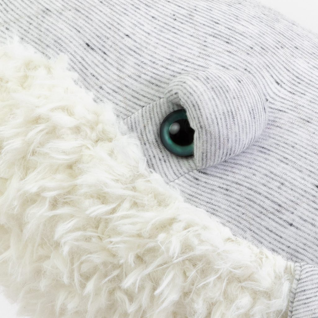 Baleine Gran pa bleu- Petite peluche en tissus cousue main
