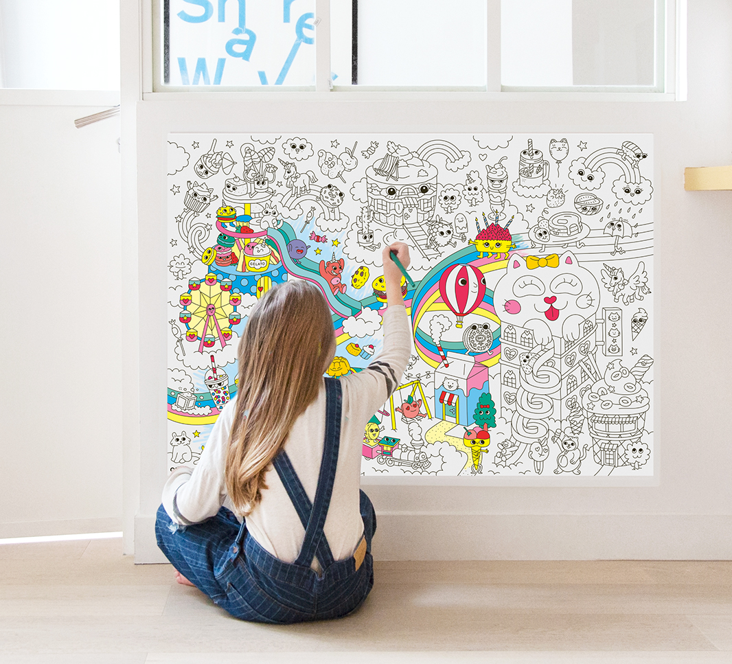 Poster géant à colorier 70 x 100cm - Kawaï – Image 8