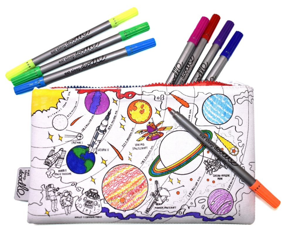 Trousse astronaute personalisable à colorier