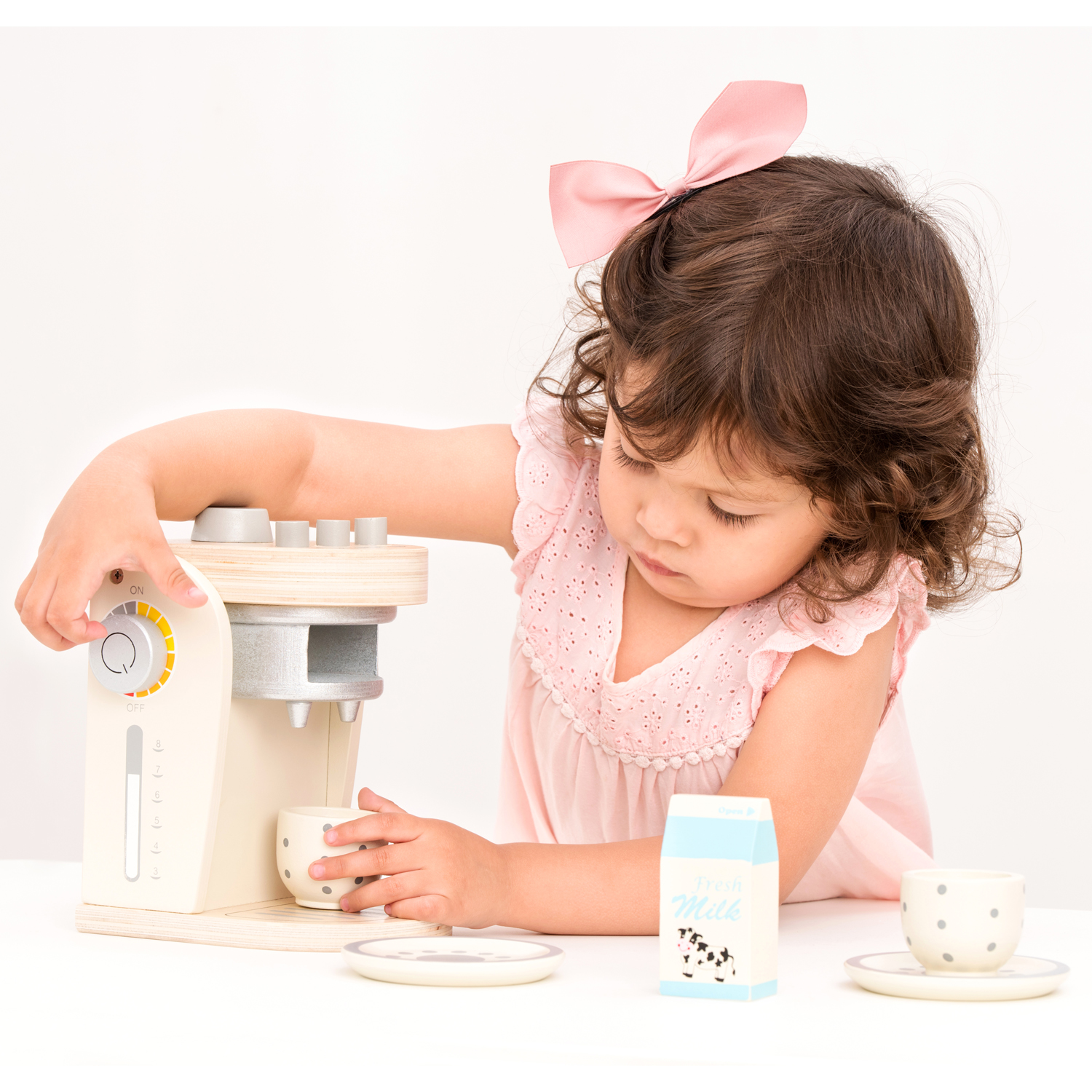 Machine expresso en bois - blanche – Image 4