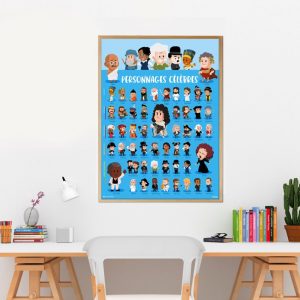 Personnages célèbres - Poster quelle histoire + 44 stickers – Image 2