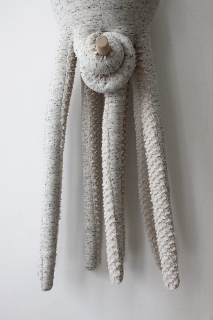 La grande pieuvre- Peluche en tissus cousue main