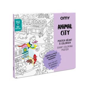 Poster géant à colorier - Animal city – Image 2
