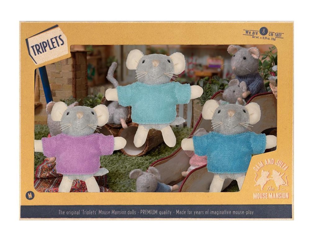 Peluche Triplettes de souris (8 cm) - Le Manoir des souris