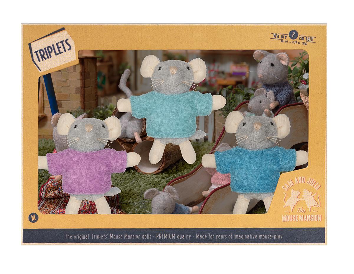 Peluche Triplettes de souris (8 cm) - Le Manoir des souris – Image 1