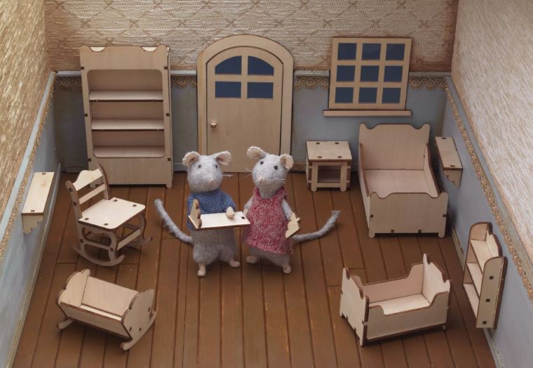 Kit de meubles - La chambre à coucher du Manoir des souris