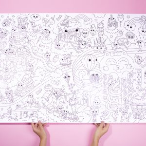 Poster géant à colorier 70 x 100cm - Kawaï – Image 3