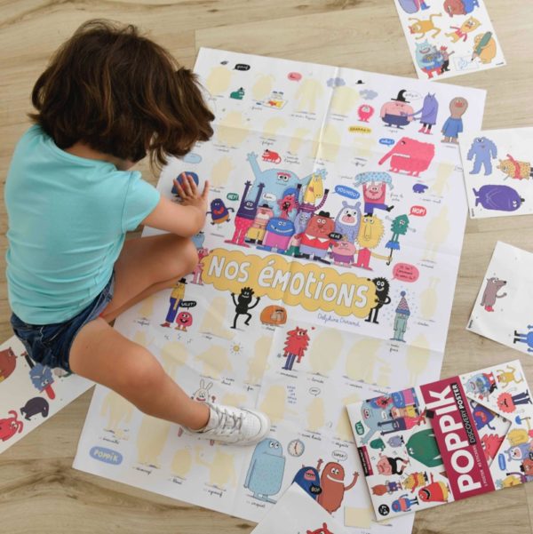 Nos émotions - Poster pédagogique + 43 stickers