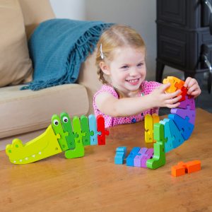 Puzzle Alphabet Crocodile en bois – 26 lettres dès 3 ans – Image 5