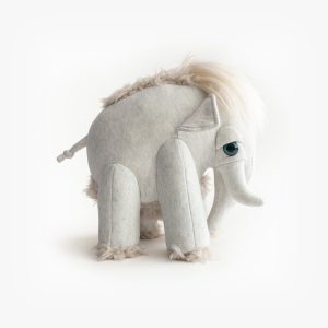 Mammouth bleu glace - Petite peluche en tissus cousue main – Image 5