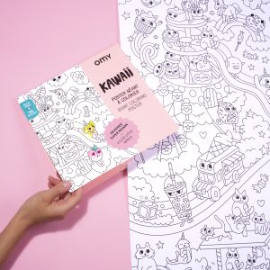 Poster géant à colorier 70 x 100cm - Kawaï – Image 1