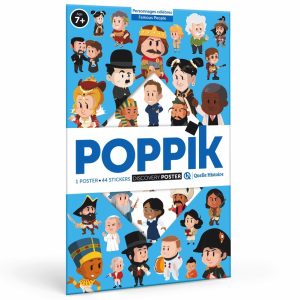 Personnages célèbres - Poster quelle histoire + 44 stickers – Image 1