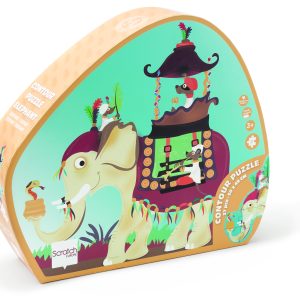 Puzzle éléphant contour, 37 pieces,  50x48.5x0.25cm – Image 1