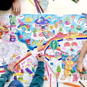 Poster géant à colorier 70 x 100cm - Kawaï – Image 4