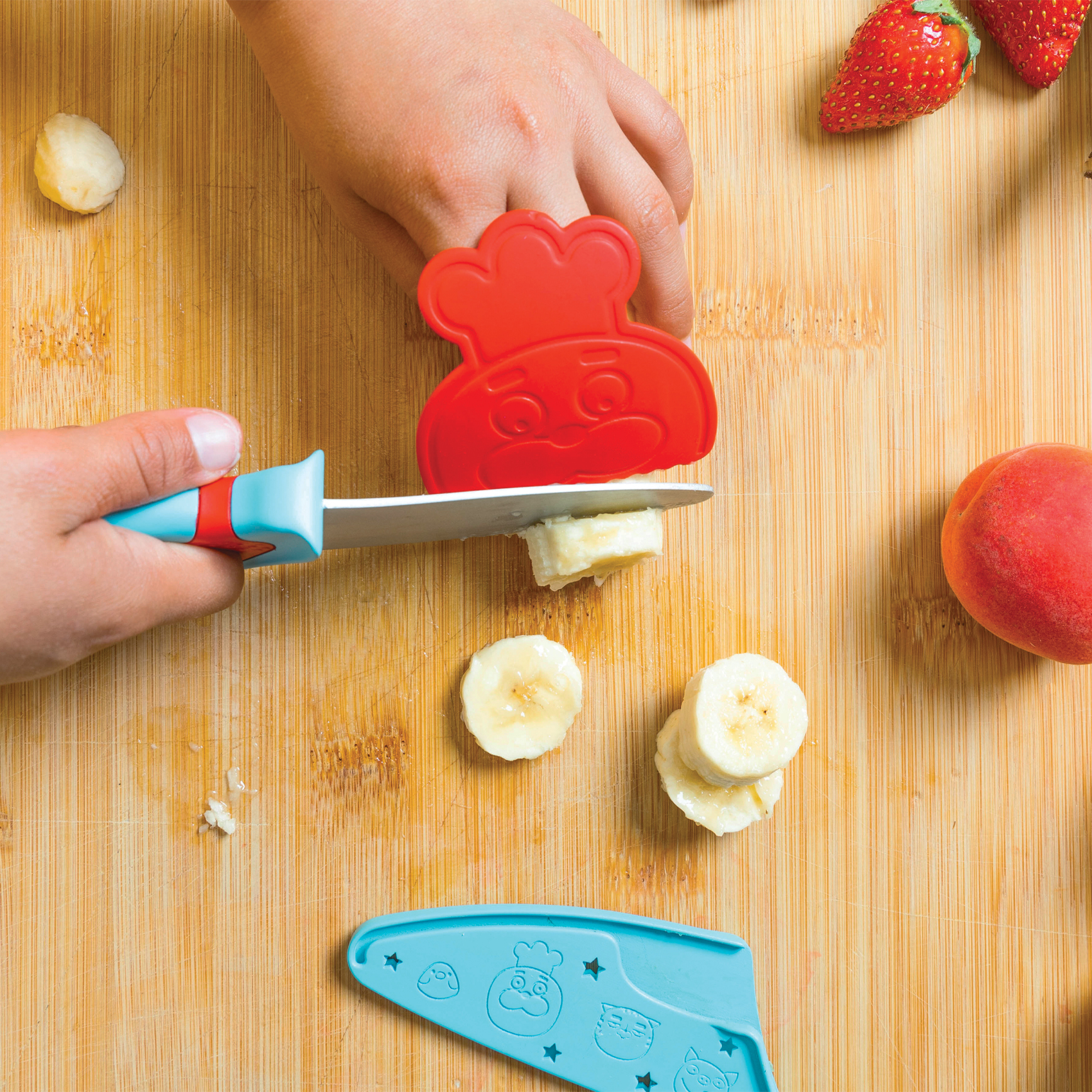 Couteau bleu/rouge Chefclub Kids – Image 4