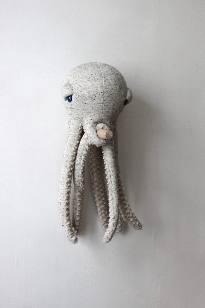 La petite pieuvre - Peluche en tissus cousue main