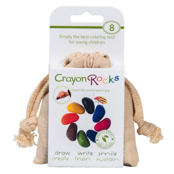 8 Crayons Rocks de cire et pigments naturelle en forme de cailloux