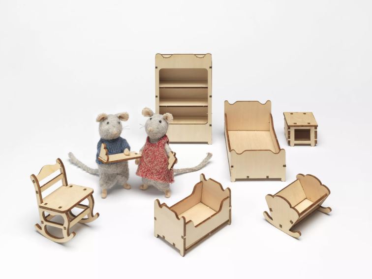 Kit de meubles - La chambre à coucher du Manoir des souris