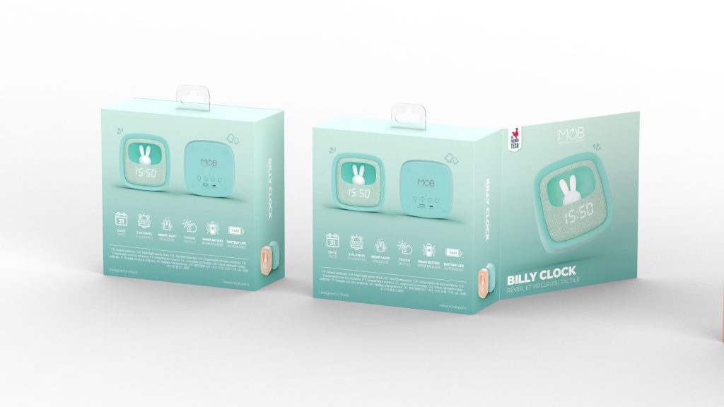 Billy Clock Turquoise - Réveil veilleuse