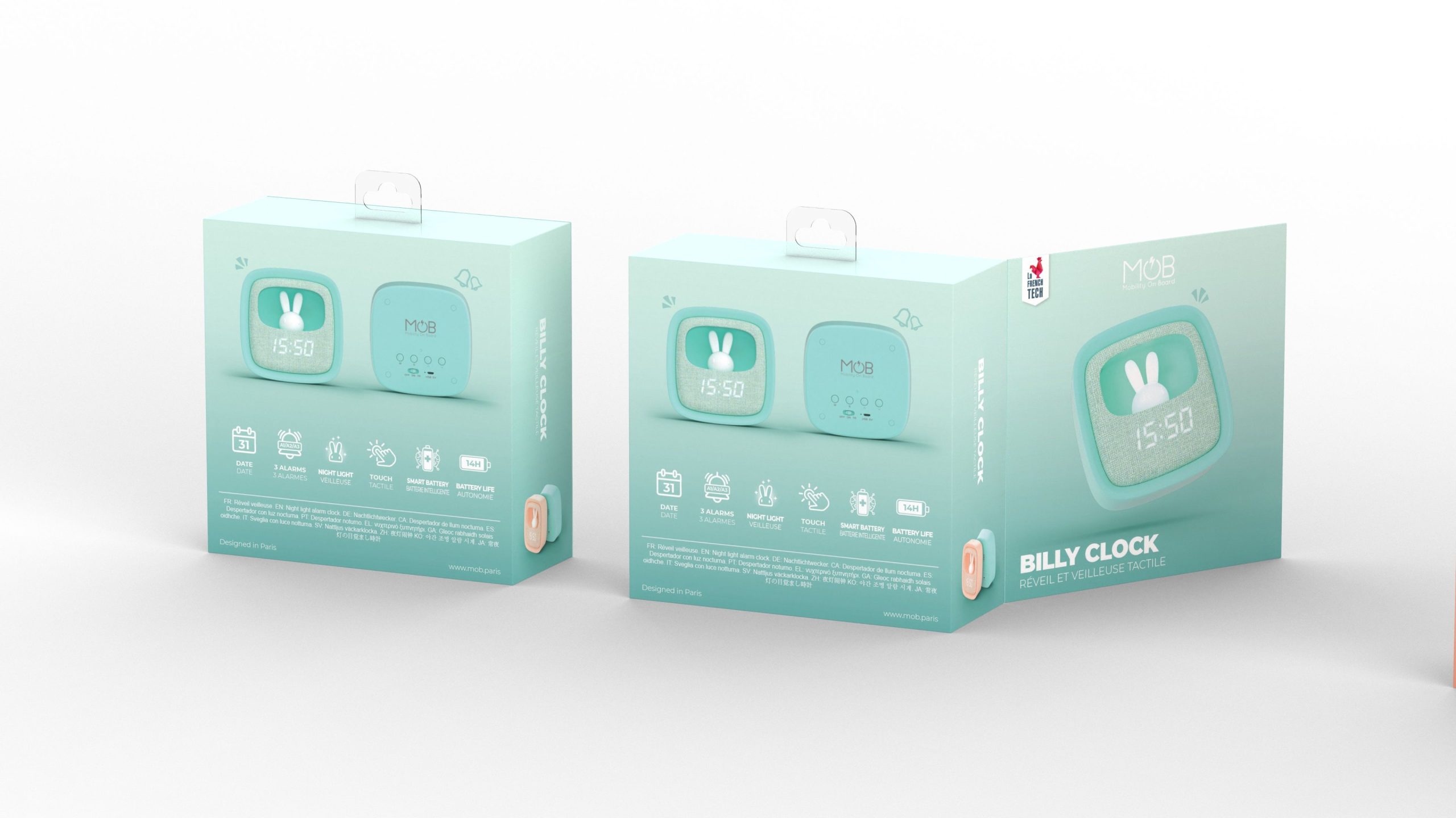Billy Clock Turquoise - Réveil veilleuse – Image 5