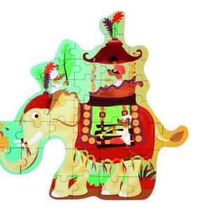 Puzzle éléphant contour, 37 pieces,  50x48.5x0.25cm – Image 5