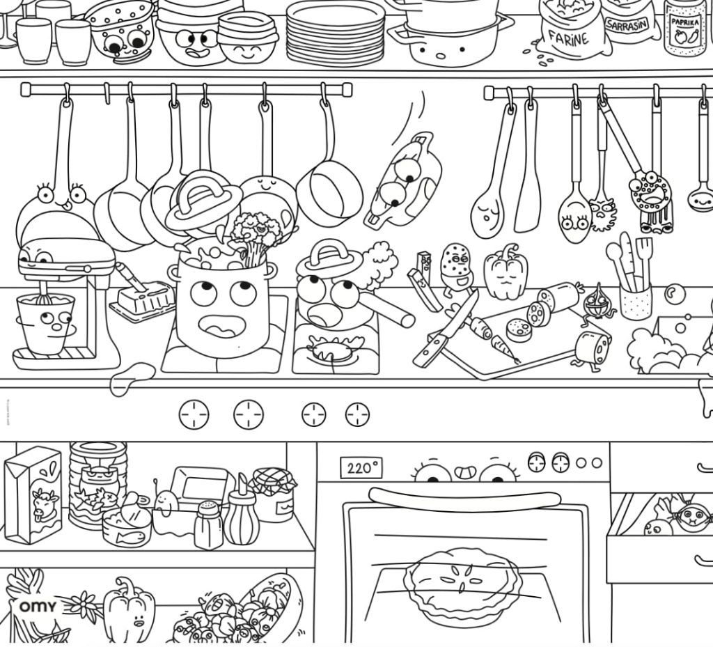 Sets de table à colorier - Bon appétit