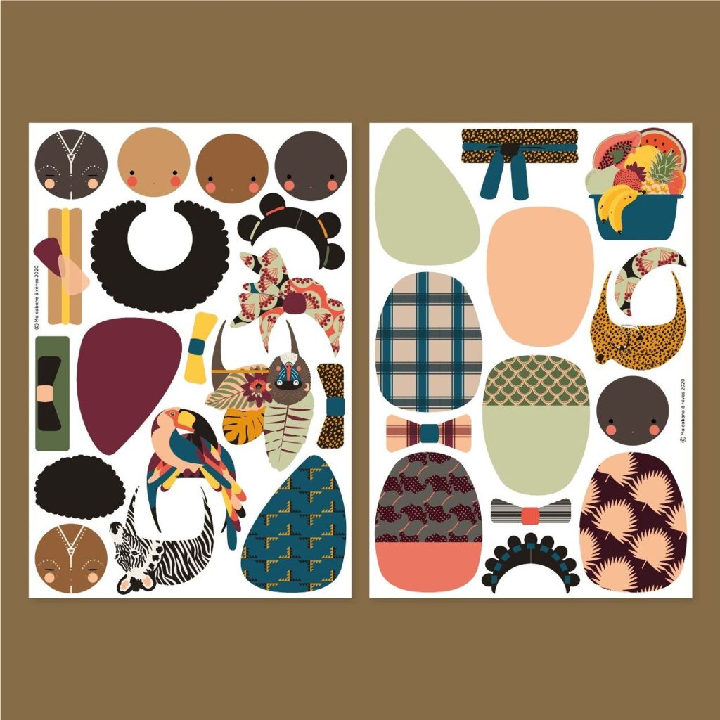 Poupées Africaines, 32 magnets souples, waterproof