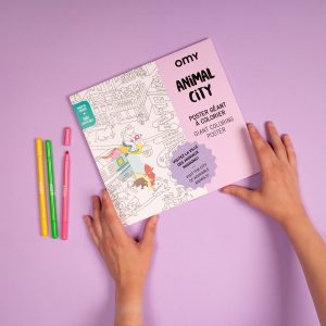 Poster géant à colorier - Animal city – Image 1