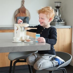 Machine expresso en bois - blanche – Image 3