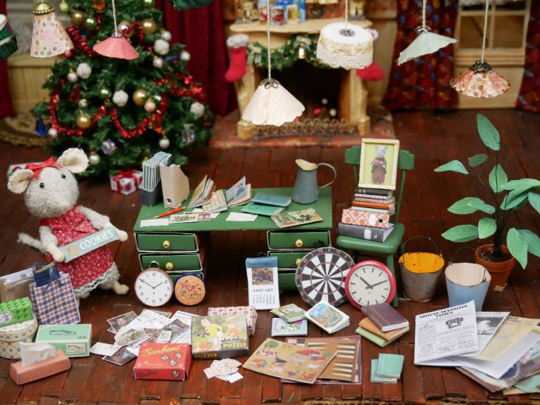 Découpes de maison de poupée DIY pour enfants - Salon et chambre (échelle 1:12)
