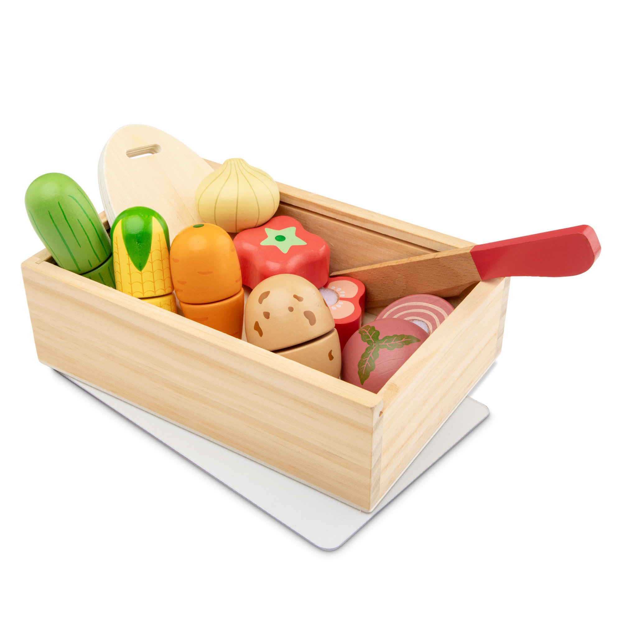 Box de légumes à découper en bois – Image 2