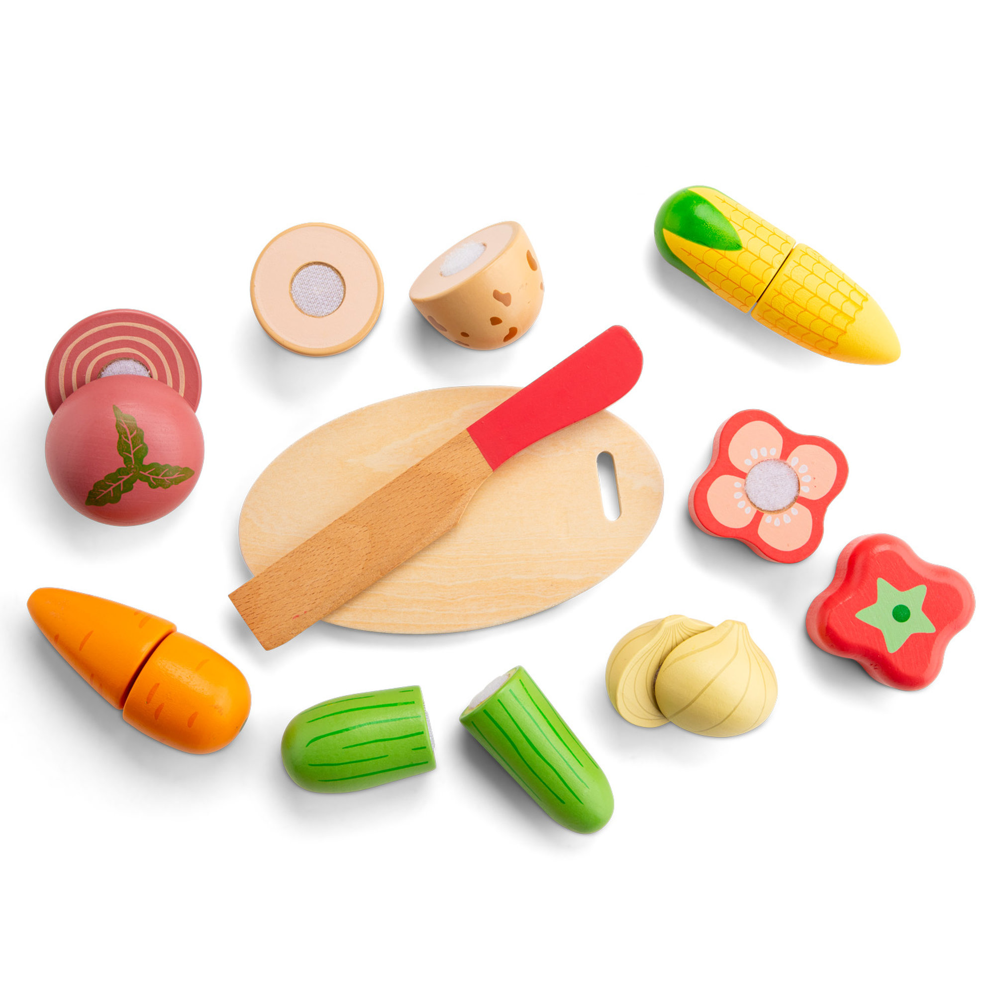 Box de légumes à découper en bois – Image 4