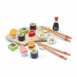 Plateau de sushi 21 pièces en bois certifié FSC – Image 3