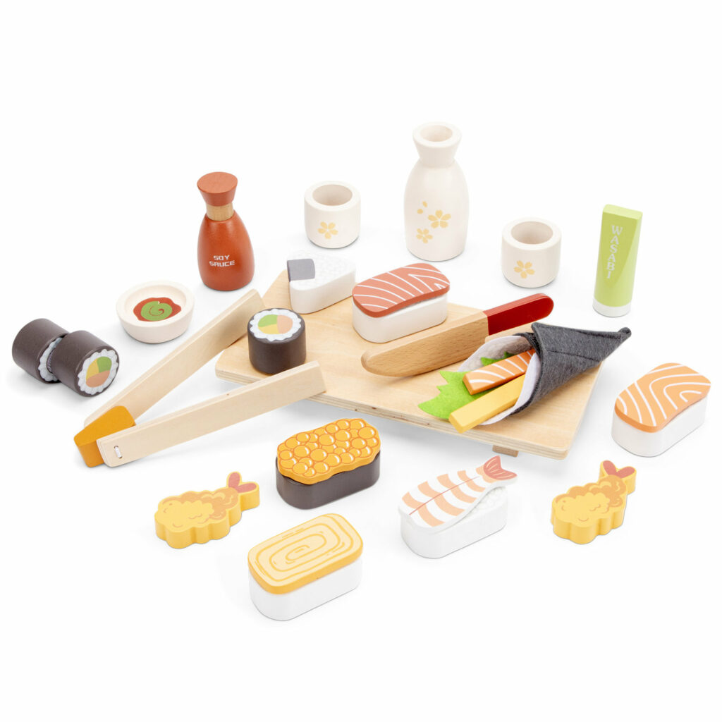 Set de sushis en bois – 30 pièces dès 3 ans