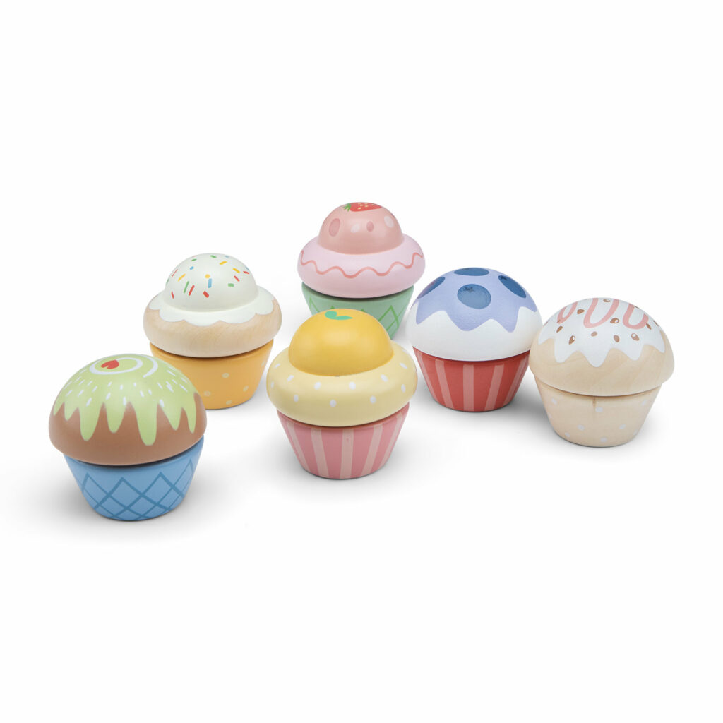 Assortiment de cupcake en bois