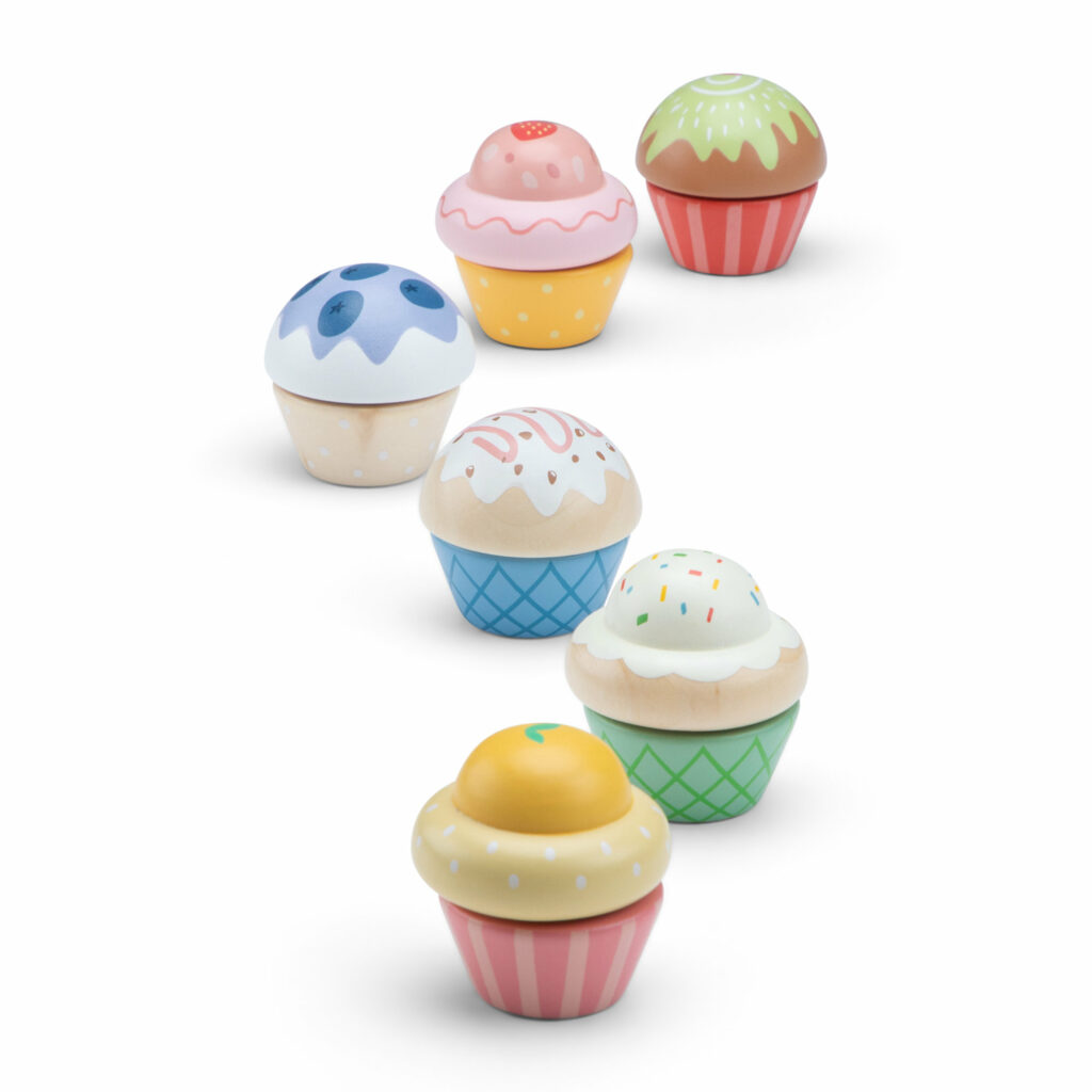 Assortiment de cupcake en bois