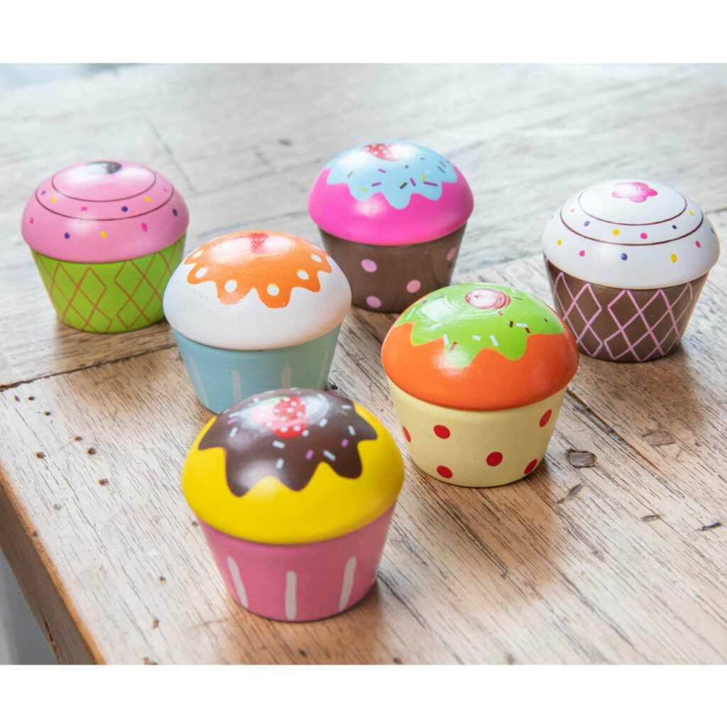 Assortiment de cupcake en bois