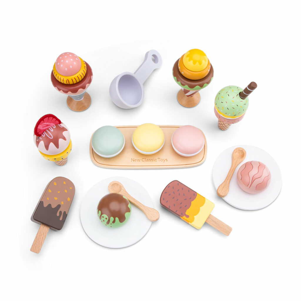 Marchand de glaces en bois – Coffret de 26 pièces dès 3 ans
