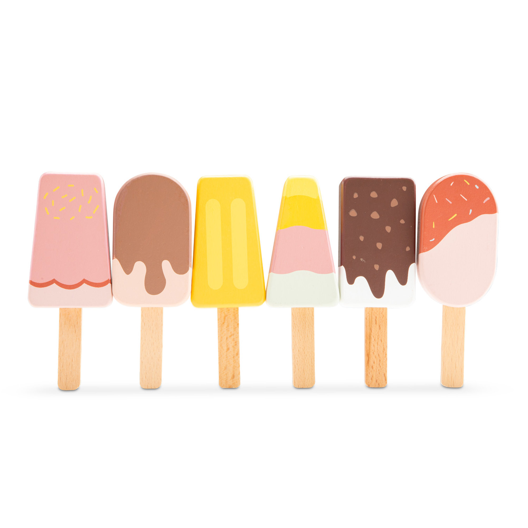 Glaces à l'eau en bois – 6 esquimaux avec présentoir dès 2 ans – Image 2