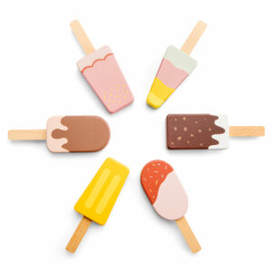 Glaces à l'eau en bois – 6 esquimaux avec présentoir dès 2 ans – Image 4