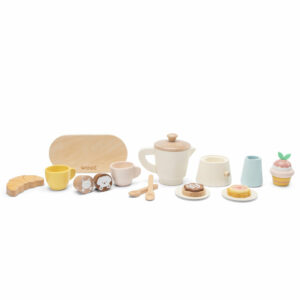 Percolateur à café en bois – Set de dinette avec pâtisseries dès 3 ans – Image 3